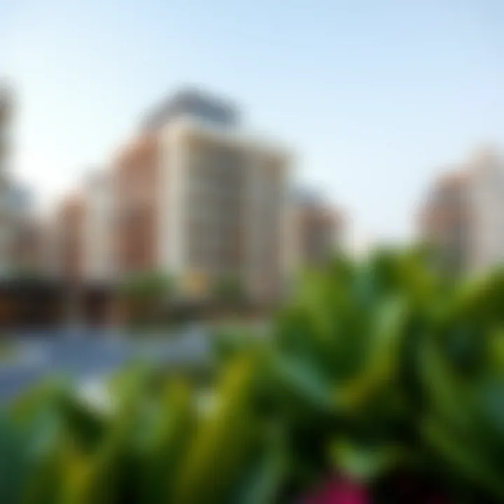 Modern residential buildings in Silicon Oasis highlighting urban living.