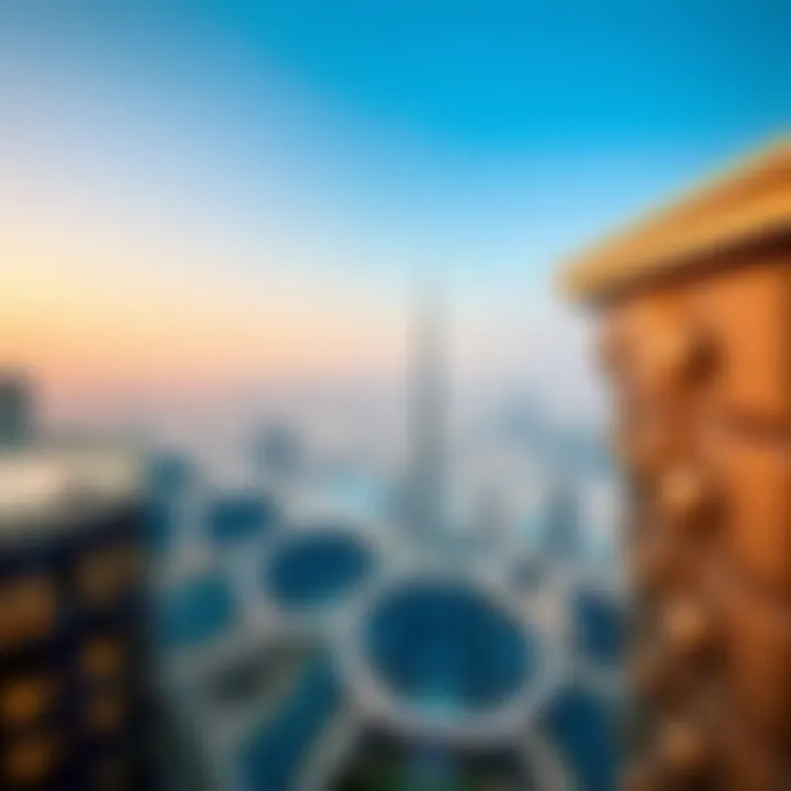 A panoramic view of Dubai from the Sky View platform