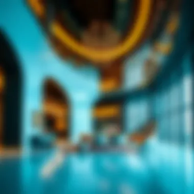 Interior design elements of the Talal Building highlighting innovative spaces