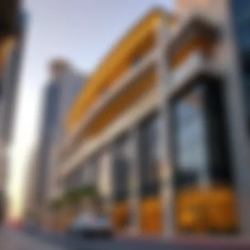 Architectural Elegance of The Address Dubai Mall Residences Luxurious facade of The Address Dubai Mall Residences showcasing modern architecture