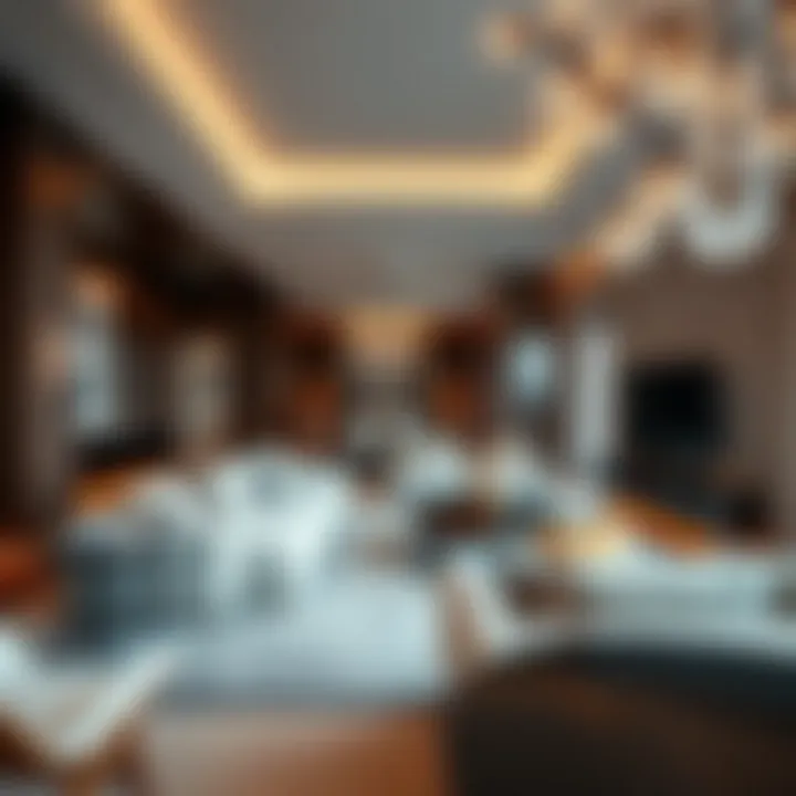 Elegant living space within The Address Dubai Mall Residences featuring contemporary design