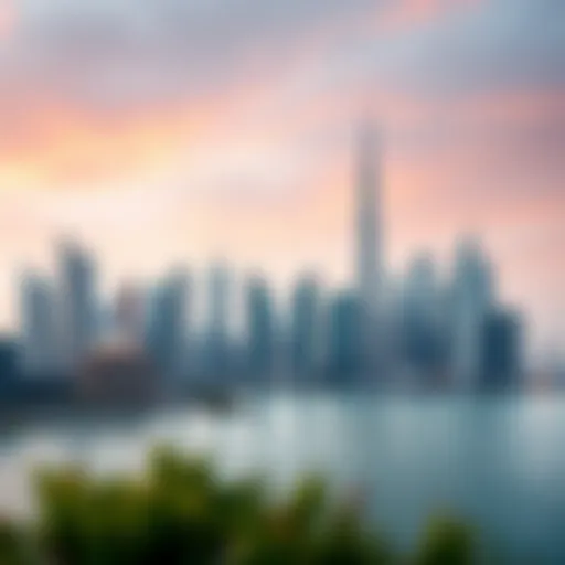 Skyline of Dubai showcasing modern architecture