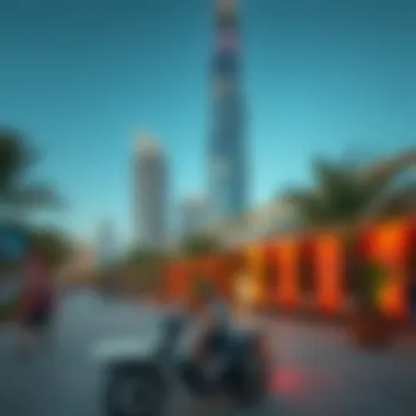 A vibrant community space surrounding Citadel Tower