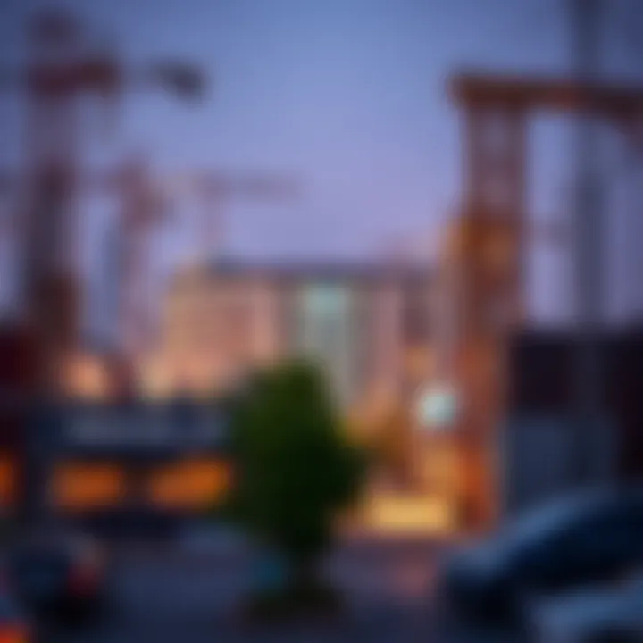 Medical center surrounded by industrial infrastructure in Dubai