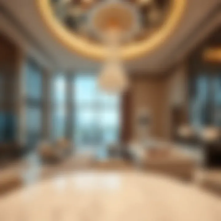 Opulent Interiors: Redefining High-End Living A luxurious interior showcasing modern elegance and artistic detail
