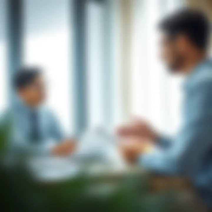 A professional consultant discussing property options with a client.