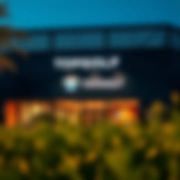 Topgolf Dubai venue exterior showcasing modern architecture