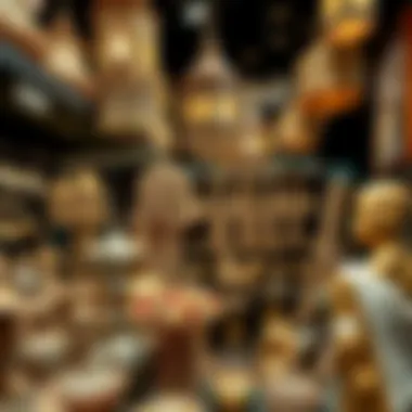 An intricate display of traditional crafts and artifacts showcasing Dubai's rich heritage.