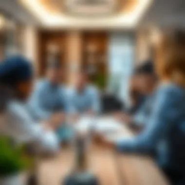 Collaborative team brainstorming design concepts