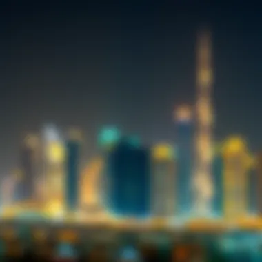 Illustration of Dubai's skyline showcasing real estate