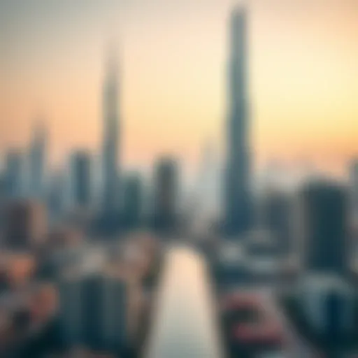 A panoramic view of Dubai's skyline showcasing various apartment buildings