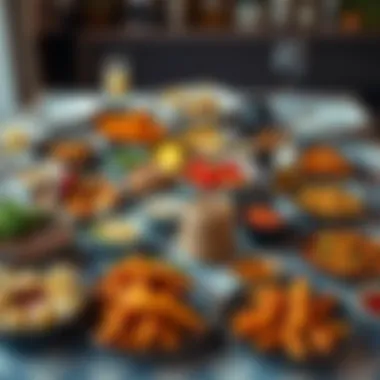 A diverse spread of iftar meals from various cultures