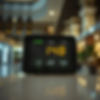 A digital device displaying iftar timing