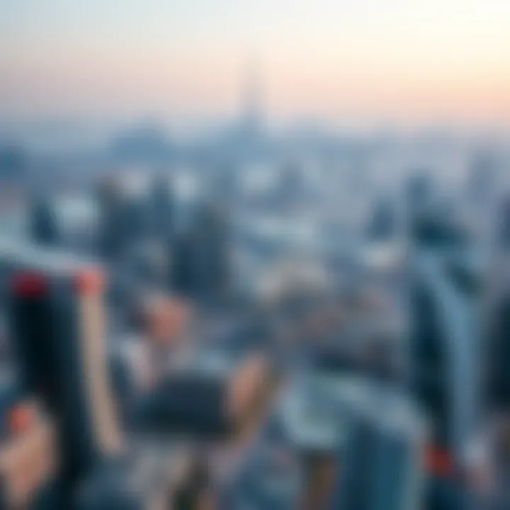 Aerial view of Dubai showcasing its skyline and real estate developments