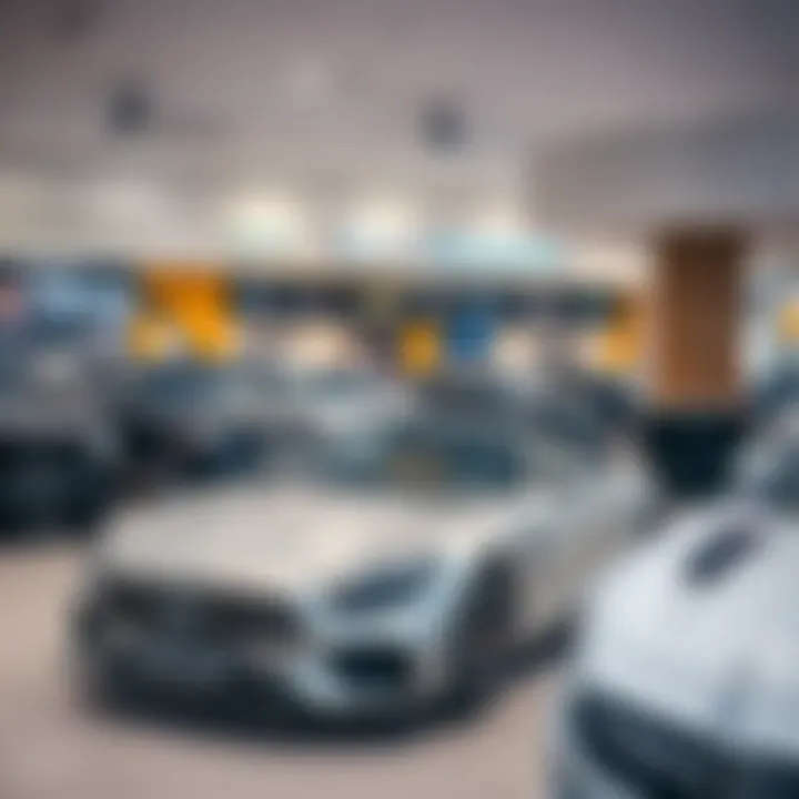 Dubai car dealership showcasing various brands