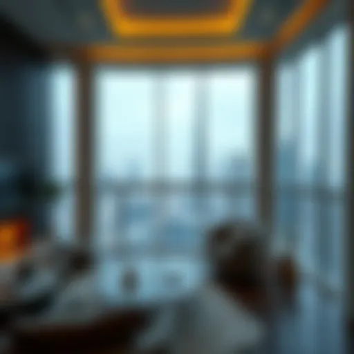 A Luxurious Apartment in Dubai's Skyline Luxurious apartment view in Dubai