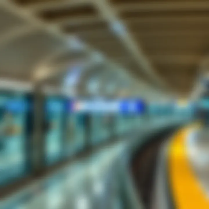 Metro map highlighting stations