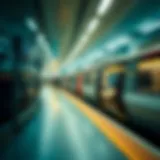 Dubai Metro train in motion