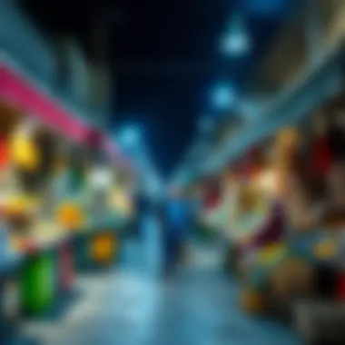 Vibrant market scene in Umm Al Sheif representing cultural richness