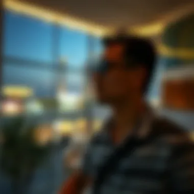 A serene image of a person contemplating travel plans