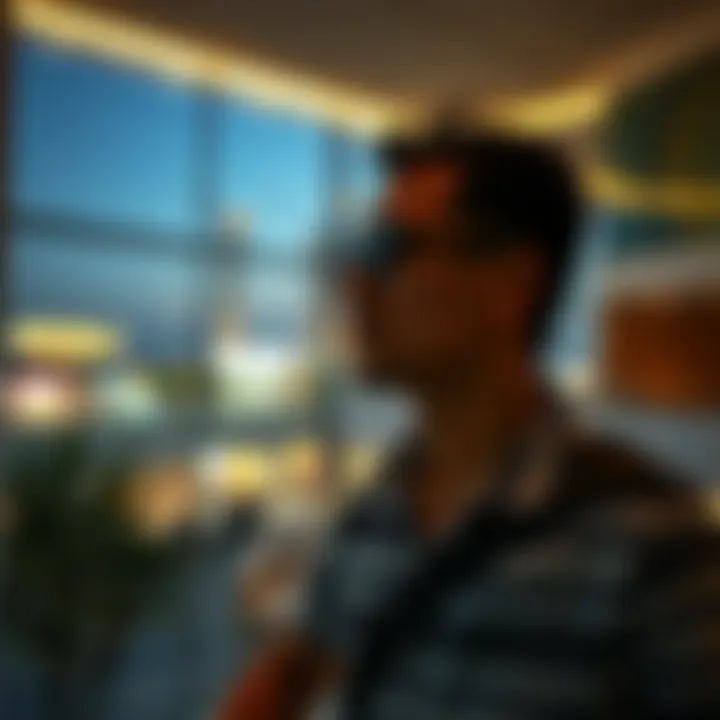 A serene image of a person contemplating travel plans