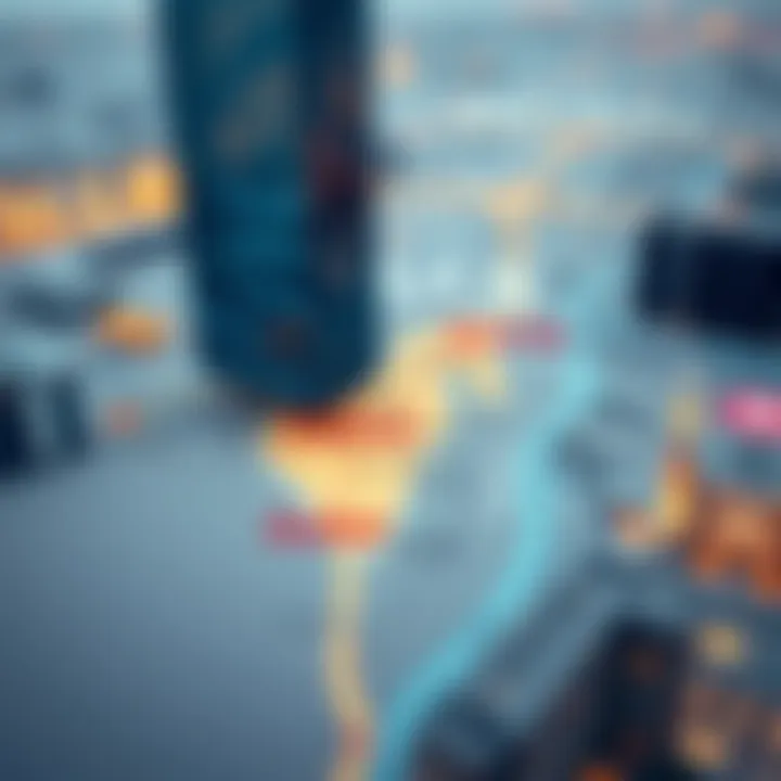 Map of Dubai highlighting postal areas