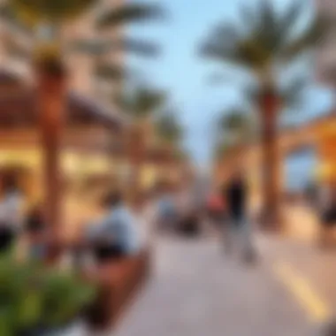 Community gathering area with vibrant social atmosphere