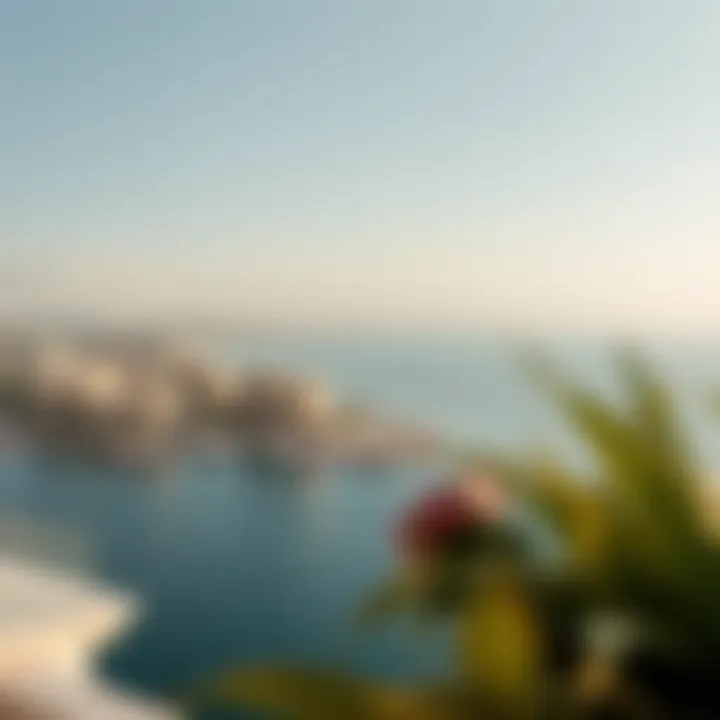 Panoramic view of Al Raha Beach showcasing waterfront properties