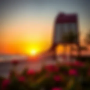 Sunset over Al Raha Beach highlighting its scenic beauty