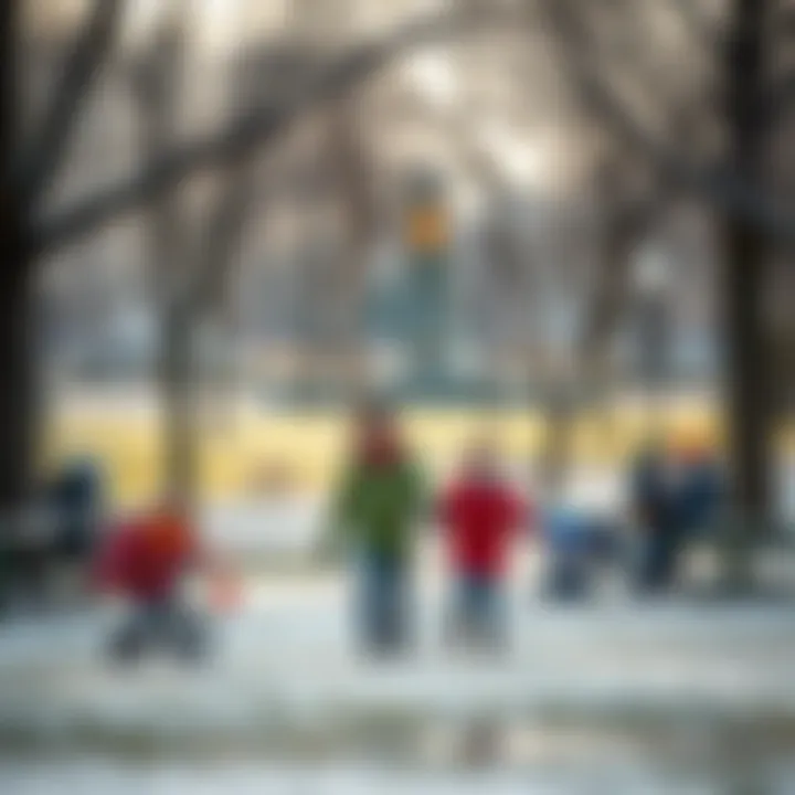 Outdoor Family Activities in Winter Families enjoying outdoor activities in a park during Dubai's winter season.