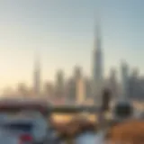 A scenic view of Dubai's skyline during winter showing clear skies and cooler temperatures.