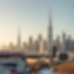 A scenic view of Dubai's skyline during winter showing clear skies and cooler temperatures.