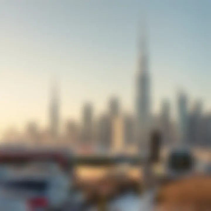 Dubai's Winter Skyline A scenic view of Dubai's skyline during winter showing clear skies and cooler temperatures.