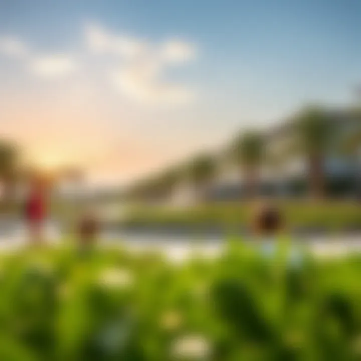 Visitors enjoying various recreational activities within Yas Gateway Park North.